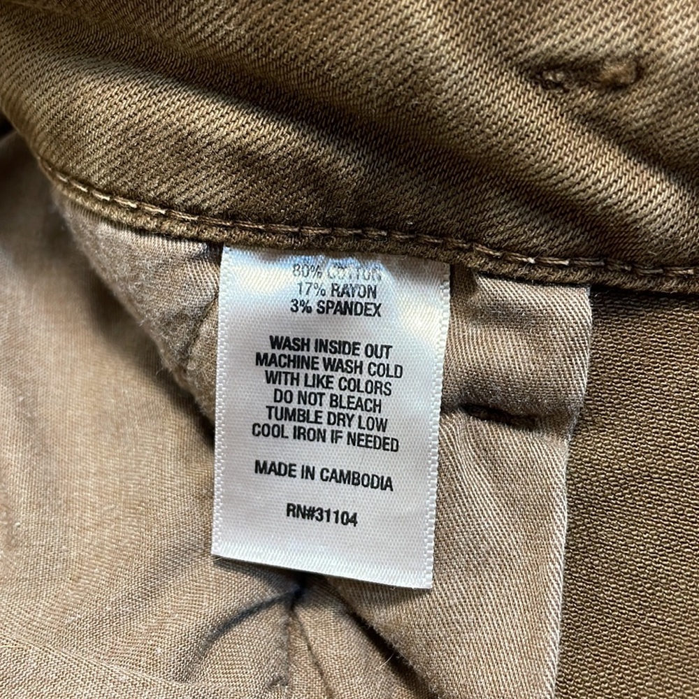 Wonderly Women’s Twill Stretch‎ Jogger Pants zipper & button closure pockets 12R - Picture 7 of 11